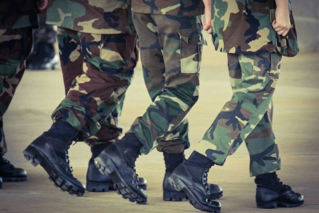 ‘Soldiers marching